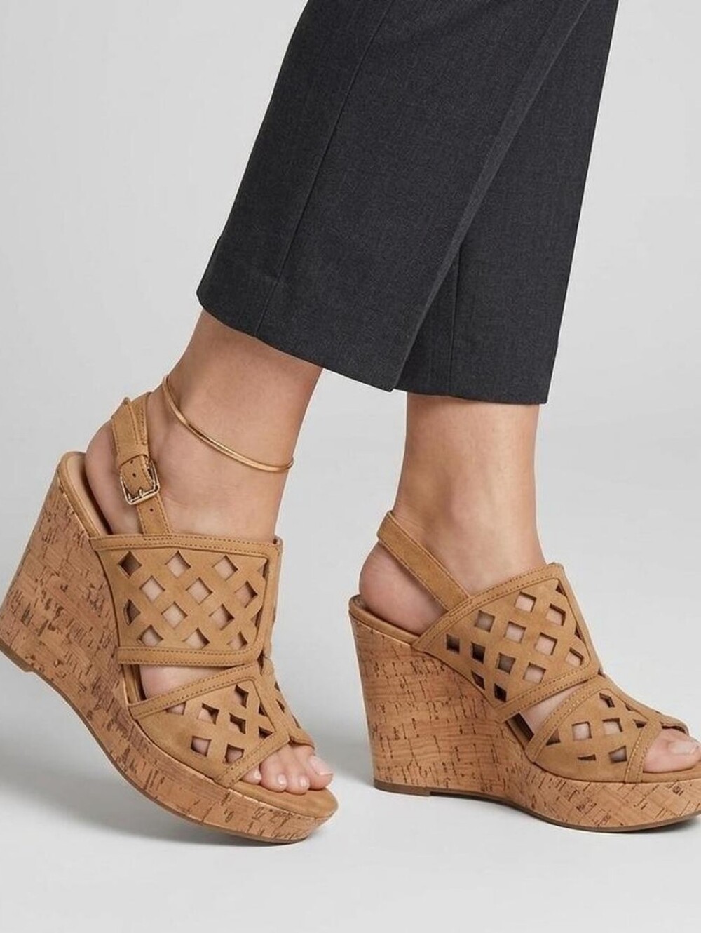 Franco Sarto Shea Cork Wedge Sandals